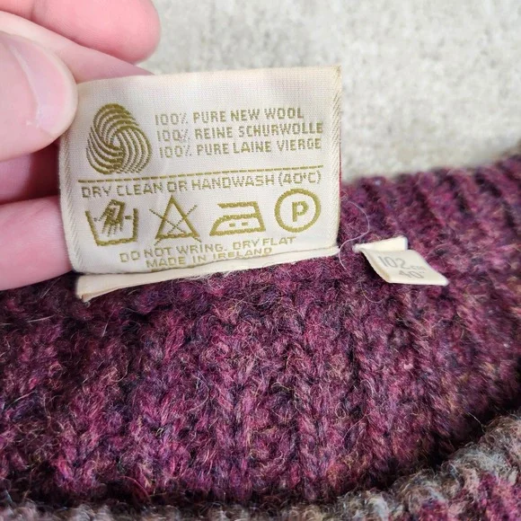 Vintage J Crew Oarsman Sweater Men Medium Gaeltarra Heavy Handknit Ireland Wool - Picture 4 of 8